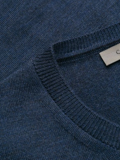 Shop Corneliani Crew Neck Sweater In Blue