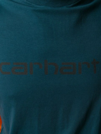Shop Carhartt T-shirt Mit Logo-print In Blue