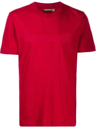 Shop Napapijri Contrast Logo T-shirt In Red Scarlet