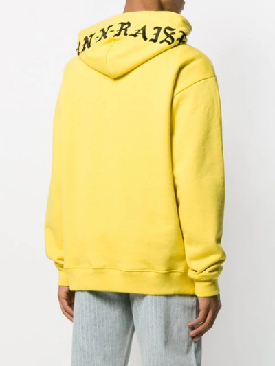 Shop Bornxraised Embroidered Logo Relaxed-fit Hoodie In Yellow
