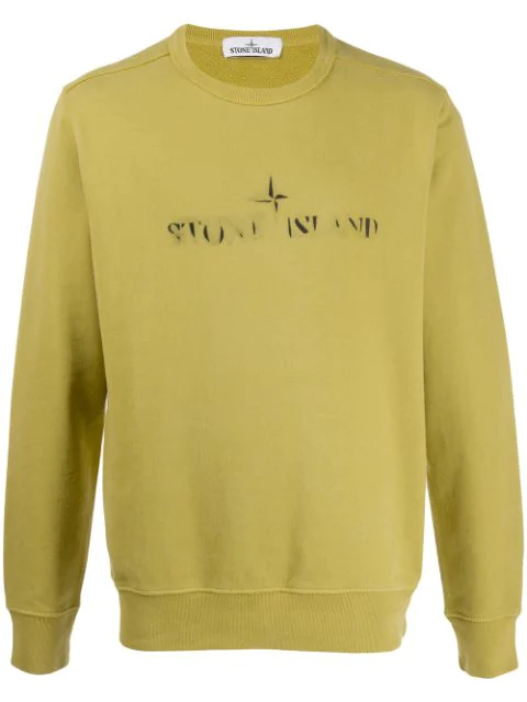 mustard stone island sweatshirt