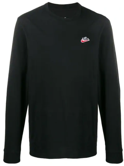 Shop Nike Embroidered Logo Jumper In Black