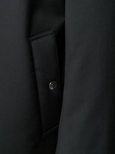 Shop Mackintosh Dunoon Short Hooded Coat In Black
