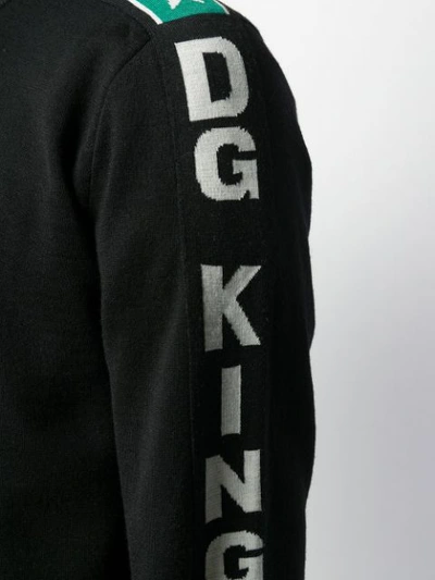 Shop Dolce & Gabbana Dg King Crew Neck Jumper In Black