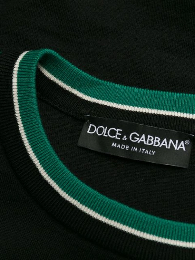 Shop Dolce & Gabbana Dg King Crew Neck Jumper In Black