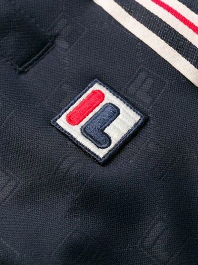Shop Fila Side-stripe Logo Trackpants In Blue