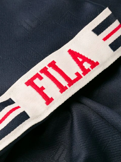 Shop Fila Side-stripe Logo Trackpants In Blue
