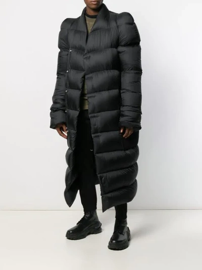 Shop Rick Owens Oversized Puffer Coat In 09 Nero