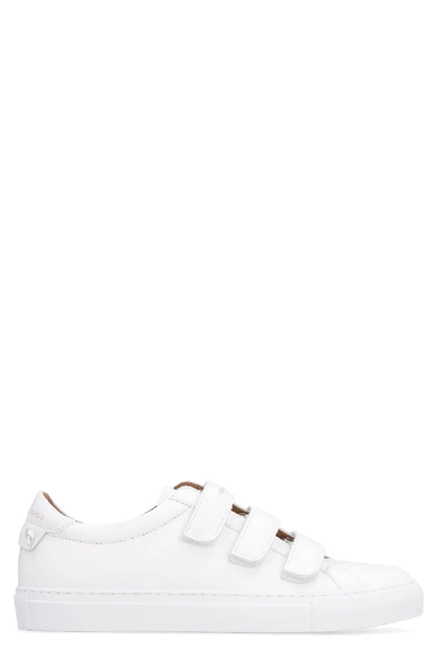 Shop Givenchy Urban Street Leather Low-top Sneakers In White