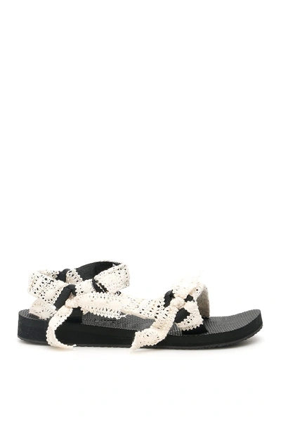 Shop Arizona Love Bandana Trekky Sandals In Lace (white)