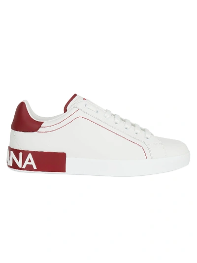 Shop Dolce & Gabbana Sneakers In Bianco/rosso