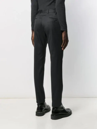 Shop Pt01 Slim-fit Tailored Trousers In Grey