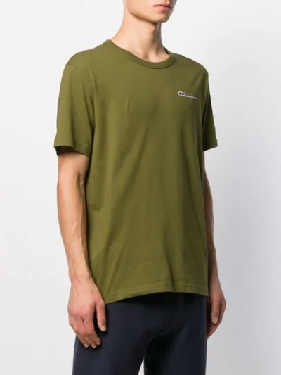 Shop Champion Logo Embroidery T-shirt In Green