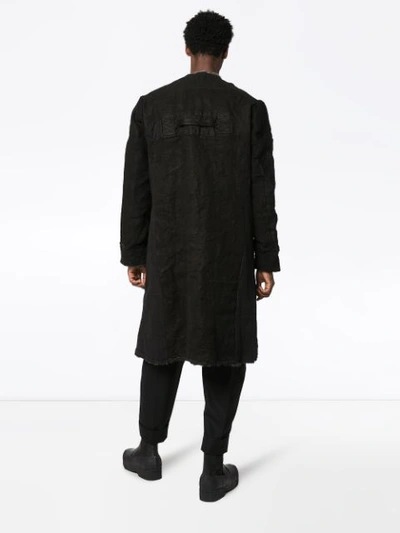 Shop By Walid Asymmetric Shearling Coat In Black