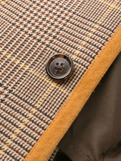 Shop Marni Checked Boxy Fit Coat In Neutrals