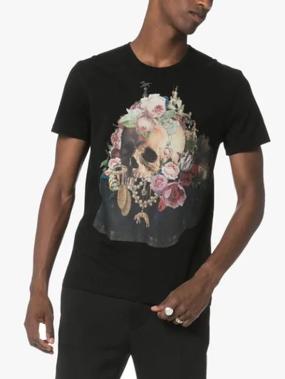 Shop Alexander Mcqueen Still Life Skull T-shirt - Schwarz In Black