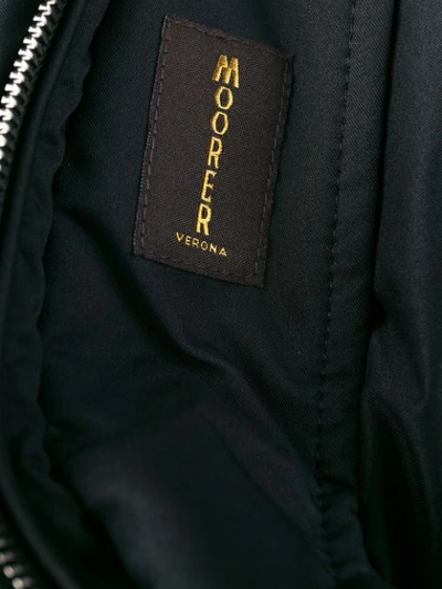 Shop Moorer Hooded Padded Coat In Black