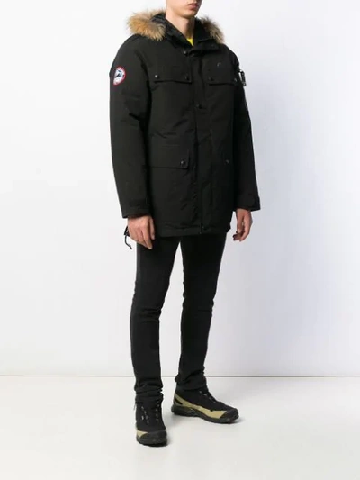 Shop Arctic Explorer Polus Parka Coat In Black