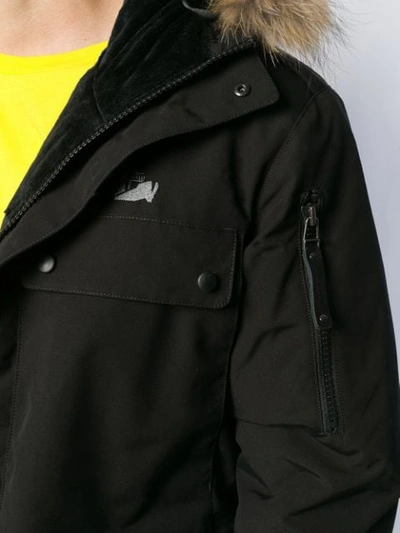 Shop Arctic Explorer Polus Parka Coat In Black