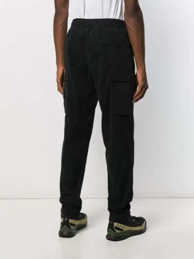 Shop Stone Island Logo Track Trousers In Black