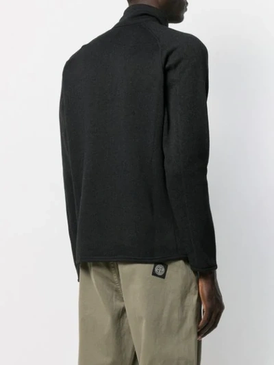 Patagonia Textured Knit Black Zip-through Sweater In Black