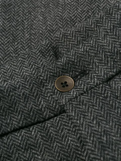 Berwich Straight-leg Chevron Trousers In Grey