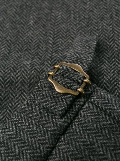 Berwich Straight-leg Chevron Trousers In Grey