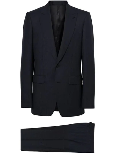 Shop Burberry English Fit Puppytooth Check Suit In Blue