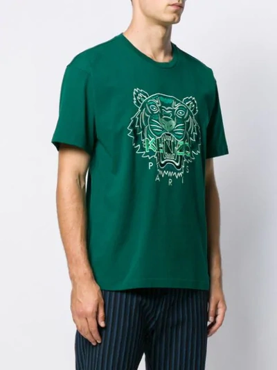 Shop Kenzo Print Logo T-shirt - Green