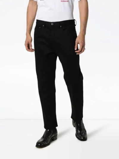 Shop Valentino Vltn 2099 Mid-rise Jeans - Black