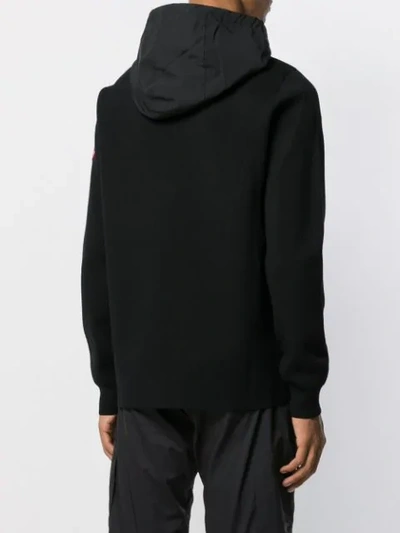 Shop Canada Goose Hybridge Knit Anorak In Black