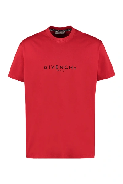 Shop Givenchy Crew-neck Cotton T-shirt In Black