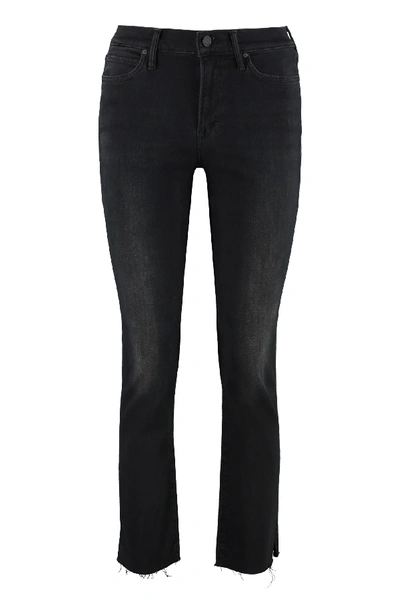 Shop Mother The Rascal Ankle Snippet 5-pocket Jeans In Black