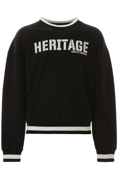 Shop Dolce & Gabbana Heritage Sweatshirt In Nero (black)
