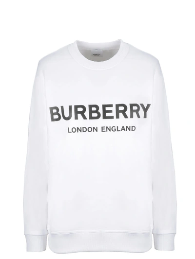 Shop Burberry Printed Sweatshirt In White