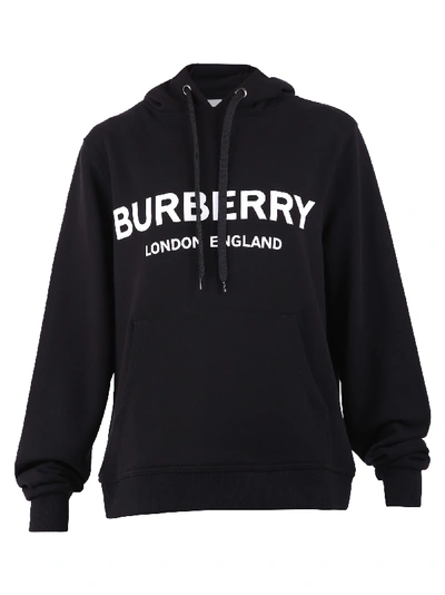 Shop Burberry Branded Sweatshirt In Black