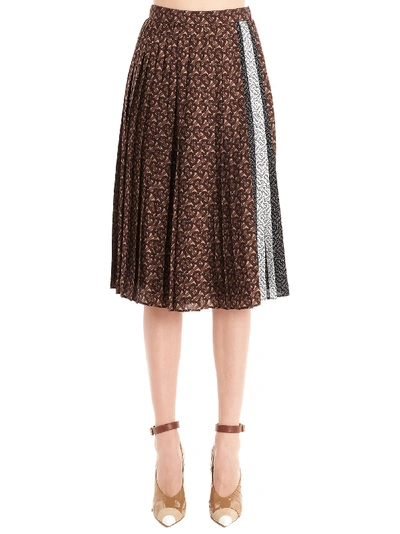 Shop Burberry Skirt In Multicolor