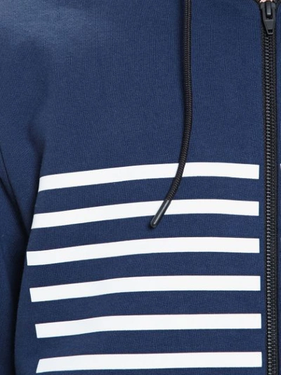 Shop Alexander Wang T Striped Hooded Jersey Sweatshirt In Navy