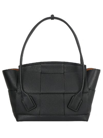 Shop Bottega Veneta The Arco 48 Handbag In Nero/silver