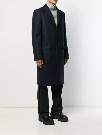 Shop Jil Sander Single Breasted Coat In Blue