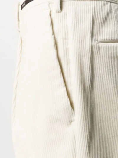 Shop Pt01 Slim-fit Corduroy Trousers In White