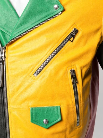 LOEWE COLOURBLOCK BIKER JACKET - 黑色