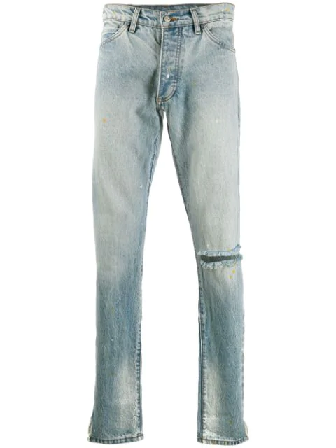 Onwijs Rhude Paint Splatter Effect Jeans In Blue | ModeSens AB-84