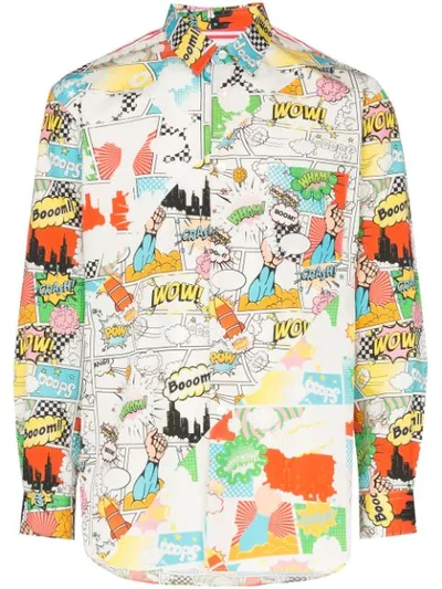 Shop Comme Des Garçons Shirt Comics Print Shirt - White