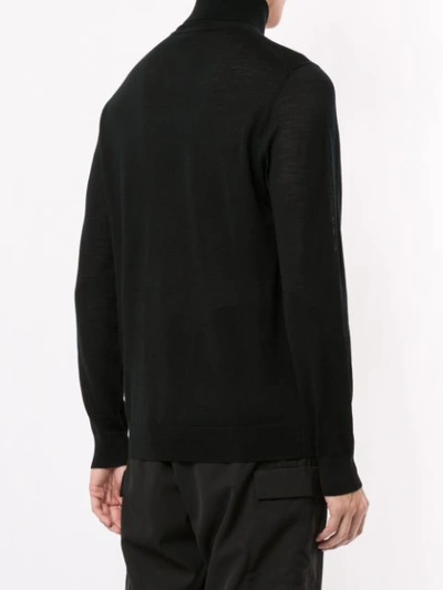 Shop Hugo Boss Turtle Neck Jumper In Black