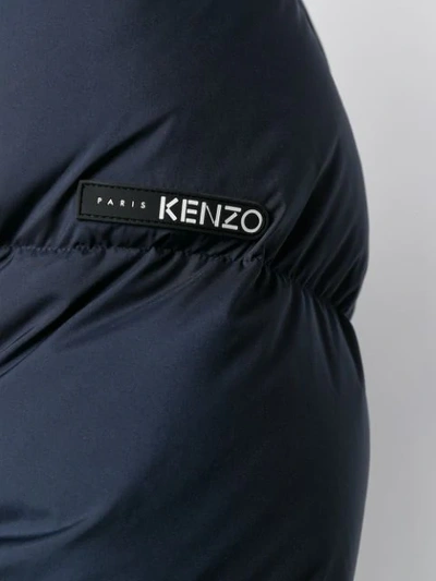 Shop Kenzo Reversible Colour Block Puffer Jacket In Blue