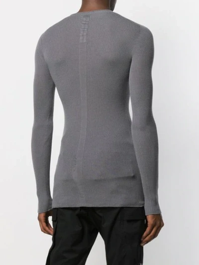 Shop Rick Owens Ribbed Sweater In Grey