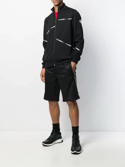 Shop Plein Sport Logo Tape Sports Jacket In Black