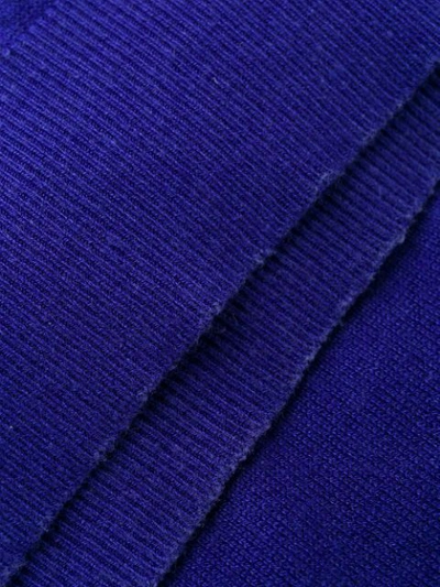 Shop Laneus Fine Knit Roll Neck Jumper In Blue