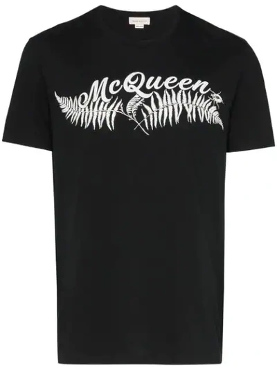 Shop Alexander Mcqueen Logo Print T-shirt - Black